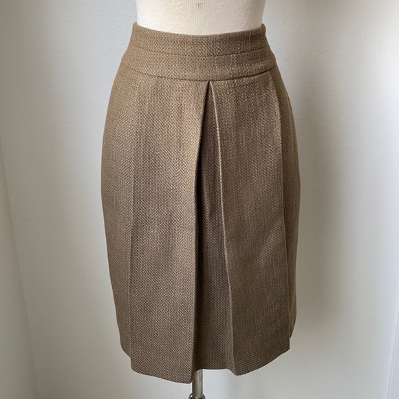 Etro Wool Brown Pencil Skirt 48